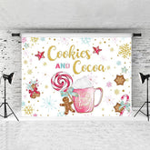 Lofaris Ginger Sugar And Colored Snowflakes Winter Backdrop